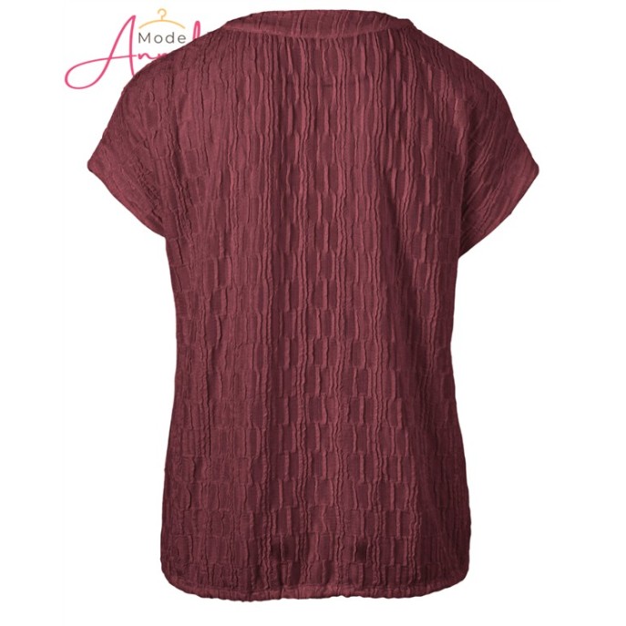 Enjoy Blouse drawstring relief 183611 Port